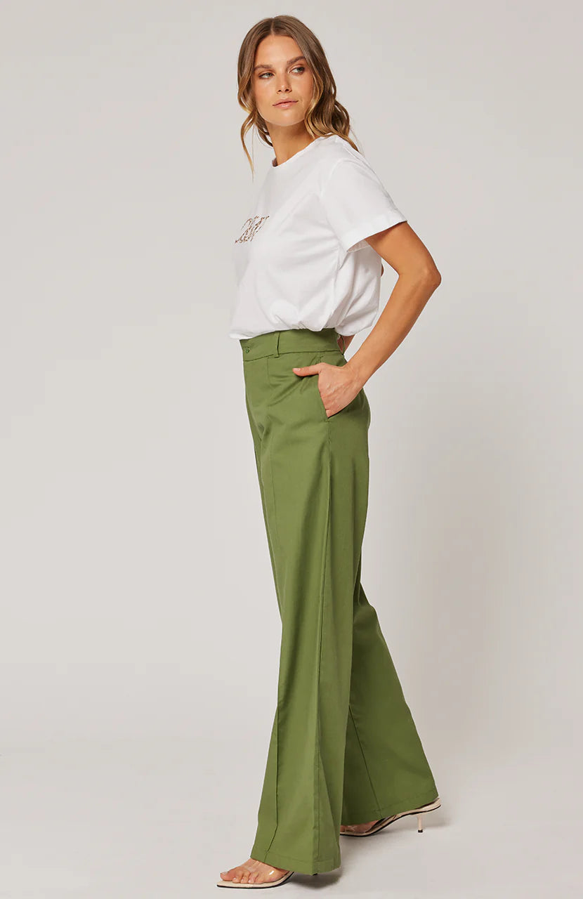 Cartel & Willow - ISLA TROUSER - HUNTER GREEN