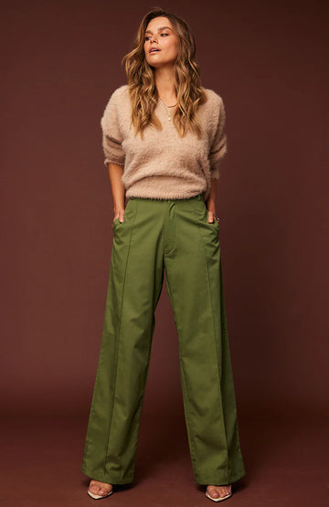 Cartel & Willow - ISLA TROUSER - HUNTER GREEN