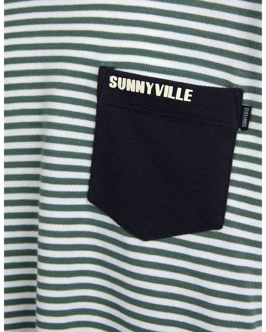Sunnyville - Carrillo Tee - Green Stripe - Kids Size 8-14