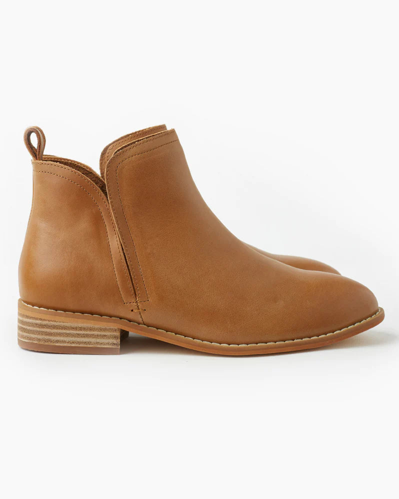 Walnut - Douglas Leather Boot - Tan