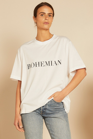 Bohemian Traders - SHORT SLEEVE LOGO TEE - WHITE