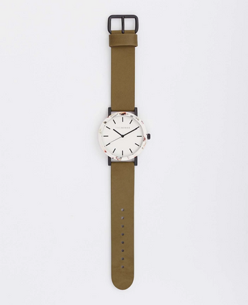 The Horse - The Resin - Nougat Shell/ White Dial/ Olive Leather