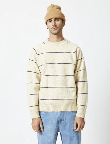 Mr Simple - Altona Recycled Knit - Natural/Navy