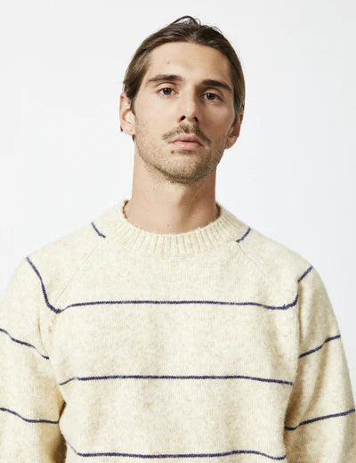 Mr Simple - Altona Recycled Knit - Natural/Navy