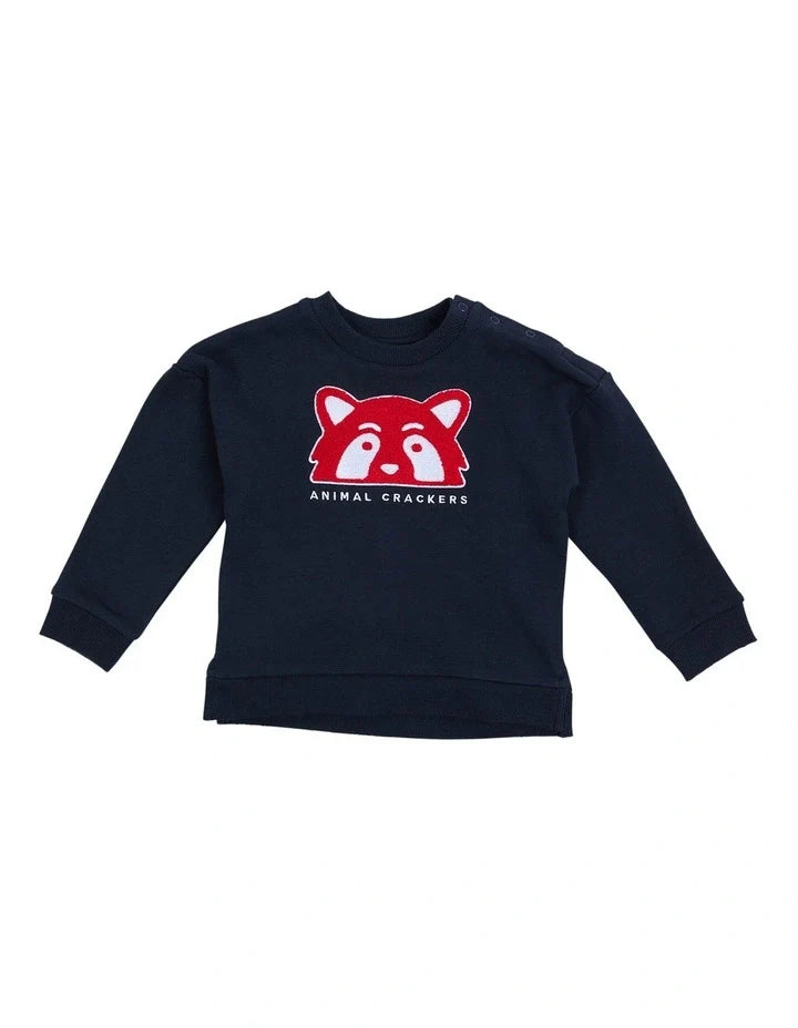 Animal Crackers - Contrast Raffi Crew - Navy