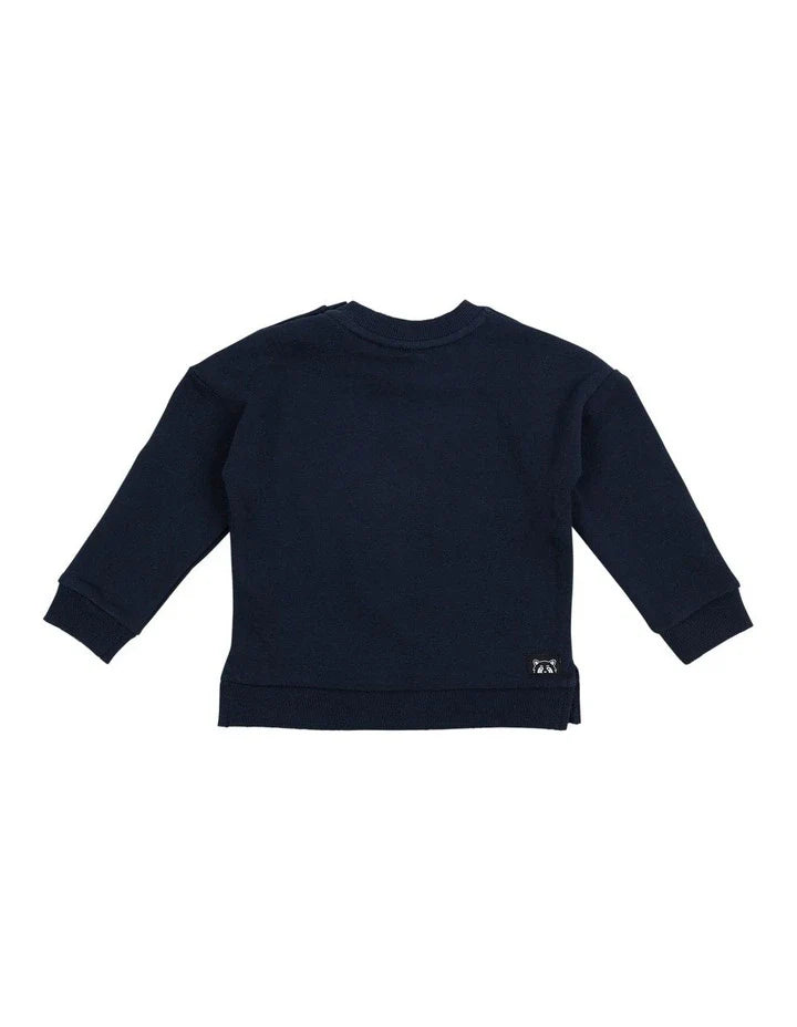 Animal Crackers - Contrast Raffi Crew - Navy