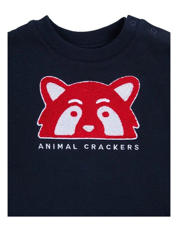 Animal Crackers - Contrast Raffi Crew - Navy