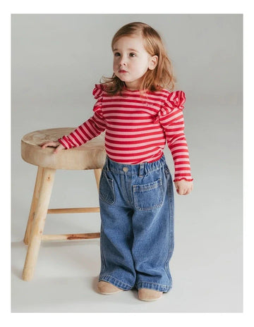 Animal Crackers - Cue Long Sleeve Rib - Stripe