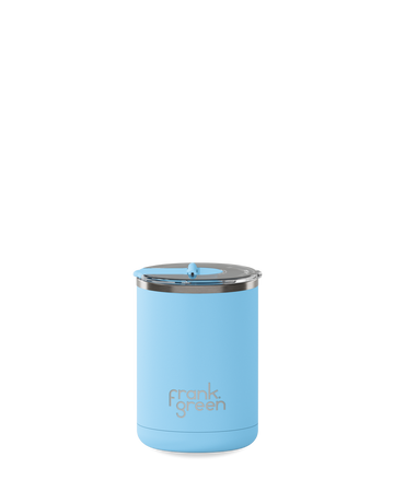 Frank Green - Ceramic Coffee Cup w/ Hinged Lid - Sky Blue - 12oz