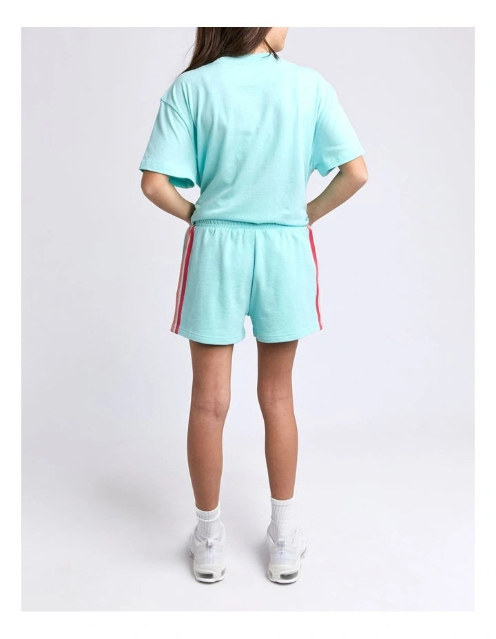 Eve Girl - Retro Fleece Short - Blue - Kids Size 8-14