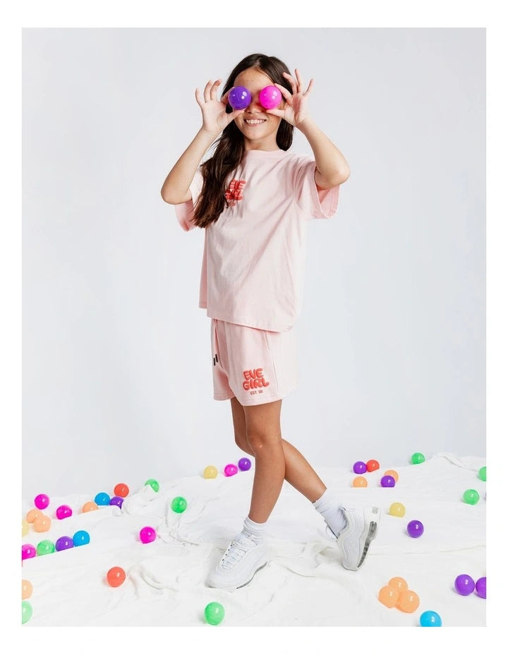 Eve Girl - Sports Club Fleece Short - Pink - Kids Size 3-7