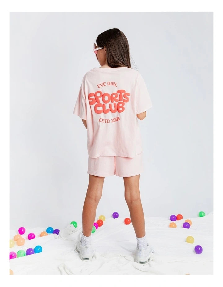 Eve Girl - Sports Club Fleece Short - Pink - Kids Size 3-7