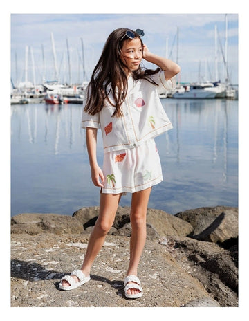 Eve Girl - Sunrays Short - Vintage White - Kids Size 8-14