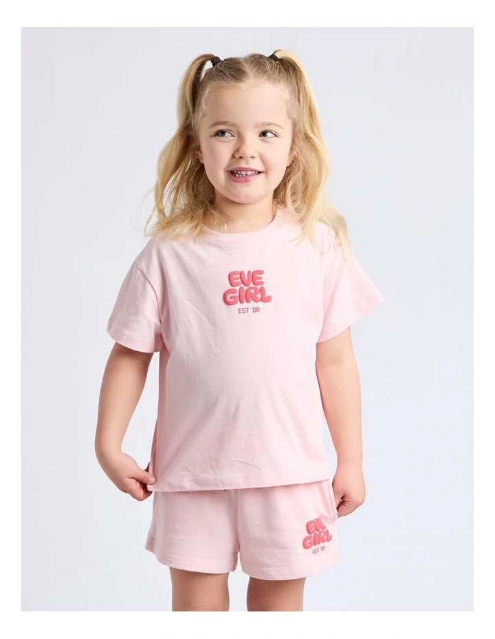 Eve Girl - Sports Club Tee - Pink - Kids Size 3-7