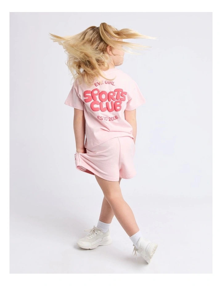 Eve Girl - Sports Club Tee - Pink - Kids Size 3-7