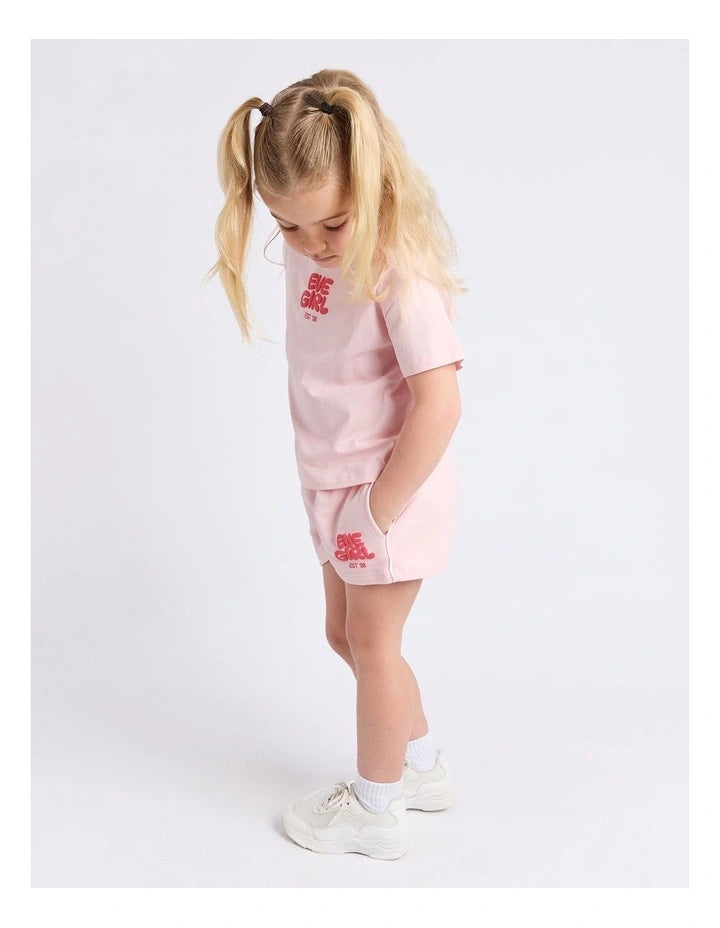 Eve Girl - Sports Club Fleece Shorts - Pink - Kids Size 3-7