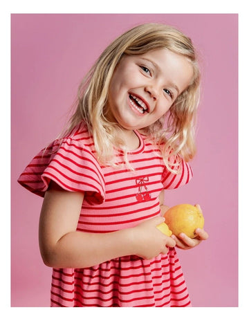 Eve Girl - Betty Rib Dress - Pink - Kids Size 3-7