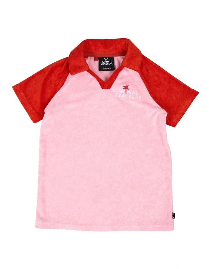 Animal Crackers - Contrast Tee Dress - Pink