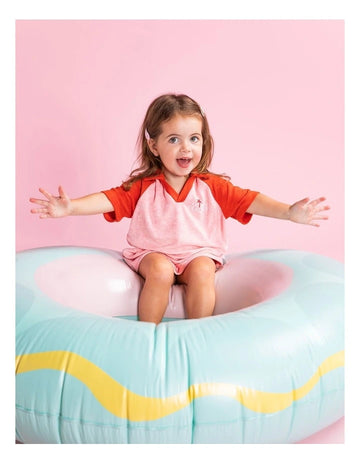 Animal Crackers - Contrast Tee Dress - Pink