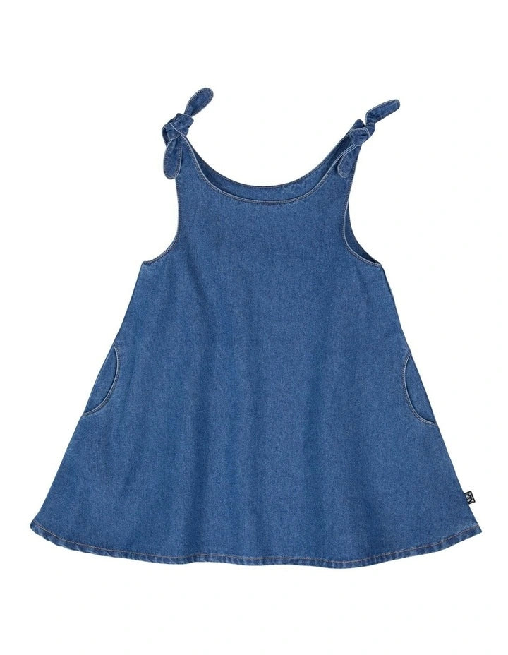Animal Crackers - Gather Dress - Denim