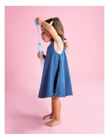 Animal Crackers - Gather Dress - Denim