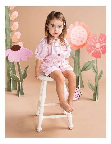 Animal Crackers - Penny Playsuit - Pink