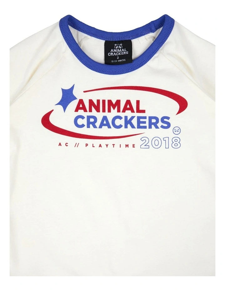 Animal Crackers - Athletics Tee - Vintage White