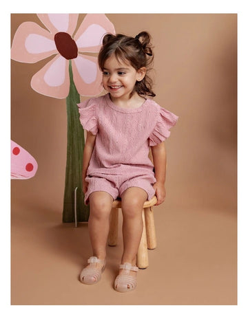 Animal Crackers - Textured Top - Pink