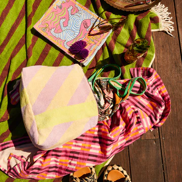 Sage & Clare - Jarita Terry Pouch - Mauve - Extra Large