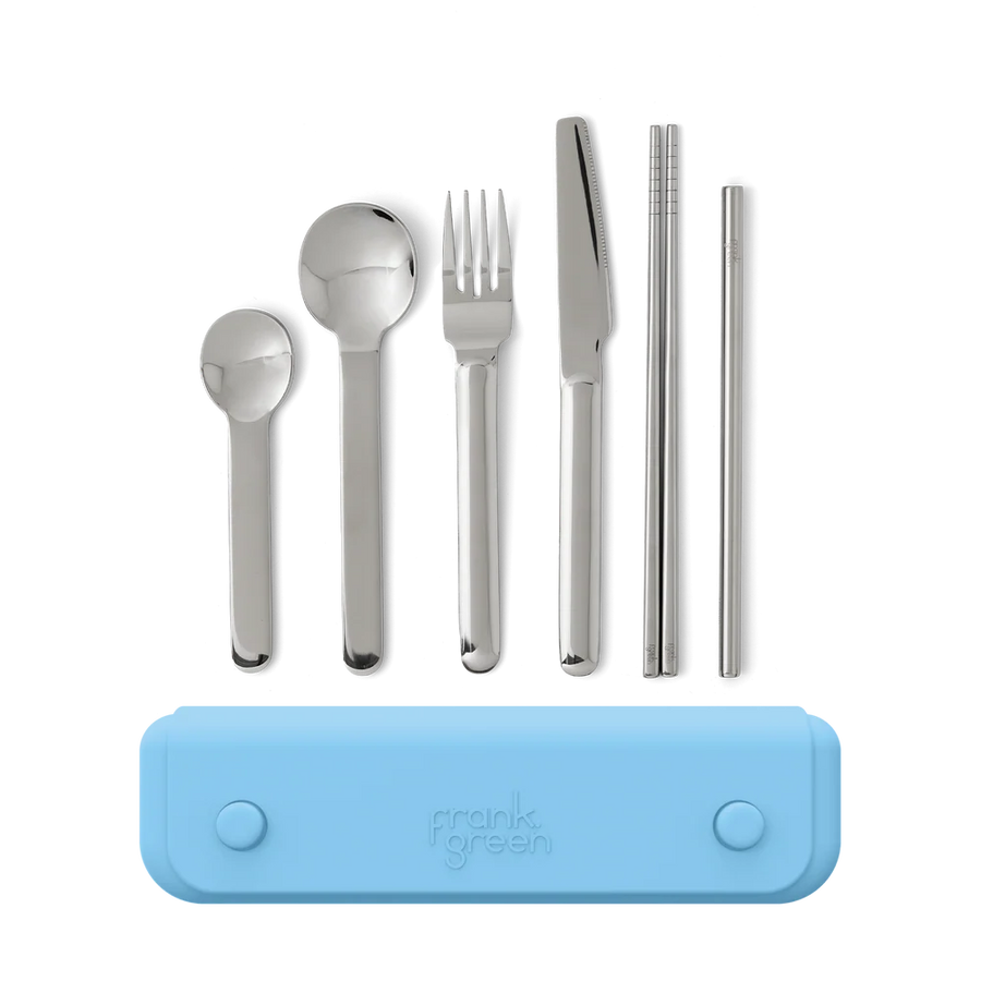 Frank Green - 6pc Cutlery Set w/ Pouch - Sky Blue