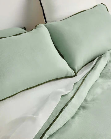 Hommey - Linen Pillowcase Pair - Spearmint - Standard