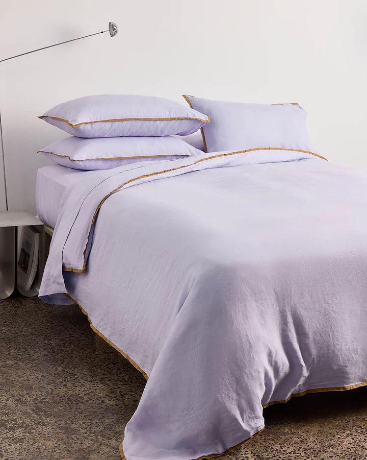 Hommey - Linen Quilt Cover - Wisteria - Queen