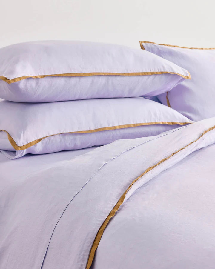 Hommey - Linen Flat Sheet - Wisteria - Queen