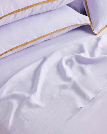 Hommey - Linen Flat Sheet - Wisteria - Queen