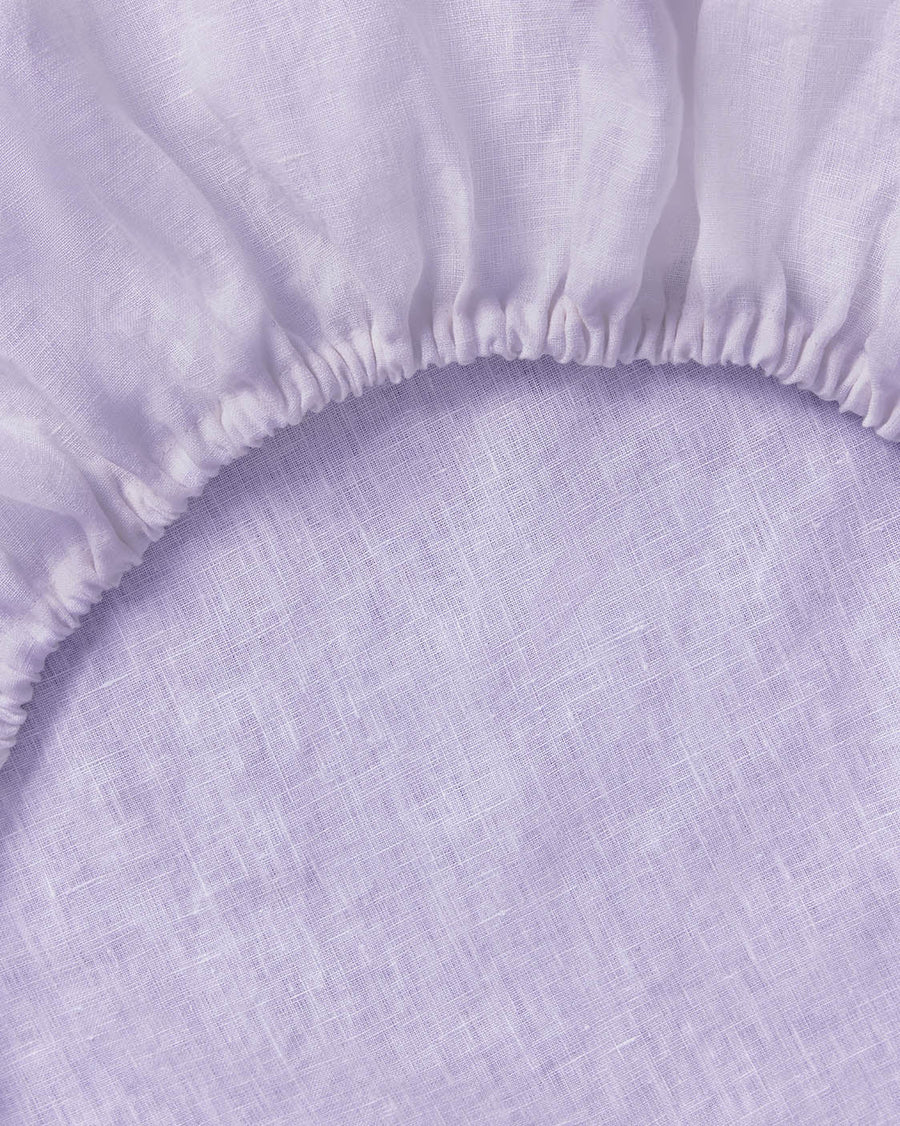 Hommey - Linen Fitted Sheet - Wisteria - Queen