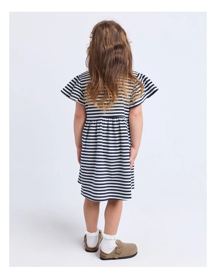 Eve Girl - Darcie Rib Dress - Navy - Kids Size 3-7