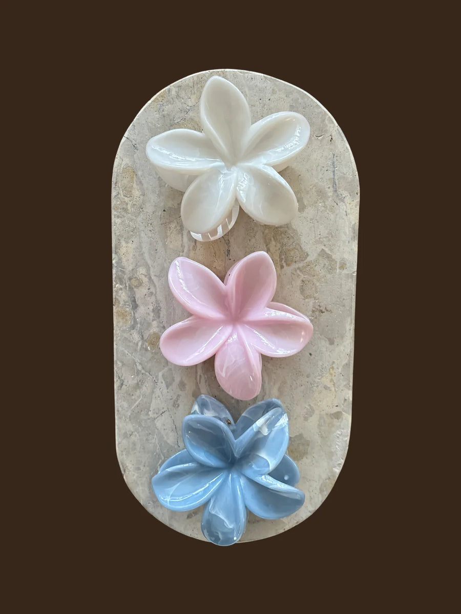 Angels Whisper - Hibiscus Resin Flower Claw Clip - Pink