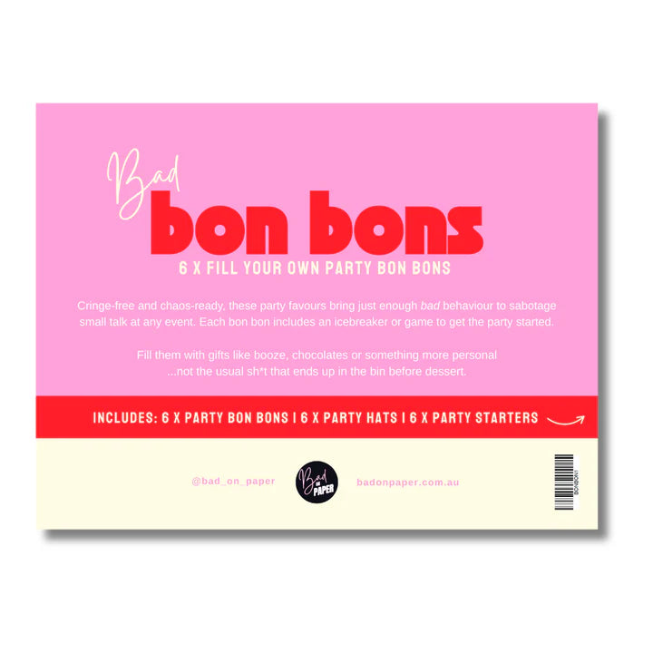 Bad on Paper - Bon Bons - Fill Your Own - Pink and Red