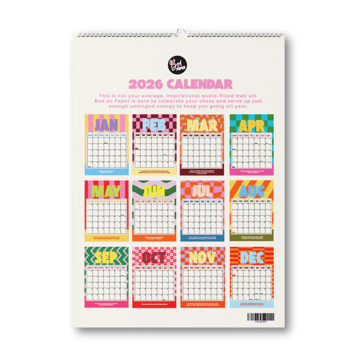 Bad on Paper - 2026 Bad on Paper Calendar (Spiral) 30cm x 21cm