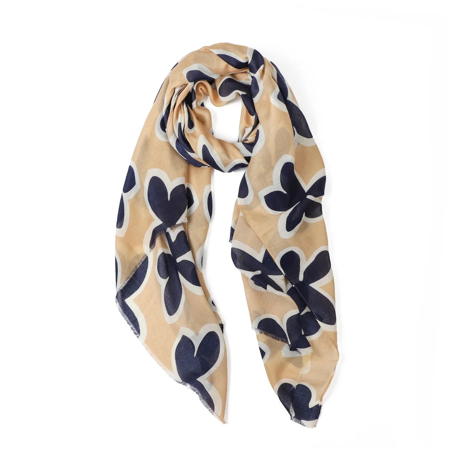 Greenwood Designs - Gabbie Floral Scarf - Cream