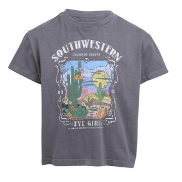 Eve Girl - Vintage Desert Tee - Charcoal - Kids Size 8-14