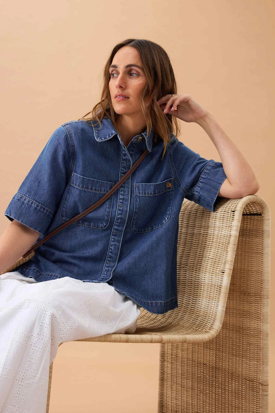 Ceres Life - Noa Short Sleeve Shirt - Fresh Indigo