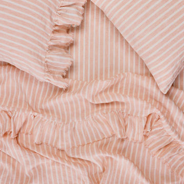 Society of Wanderers - Pesca Stripe Fitted Sheet - Queen