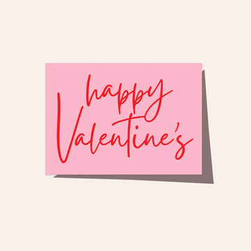 Elm Paper - Happy Valentine's Script Pink Card