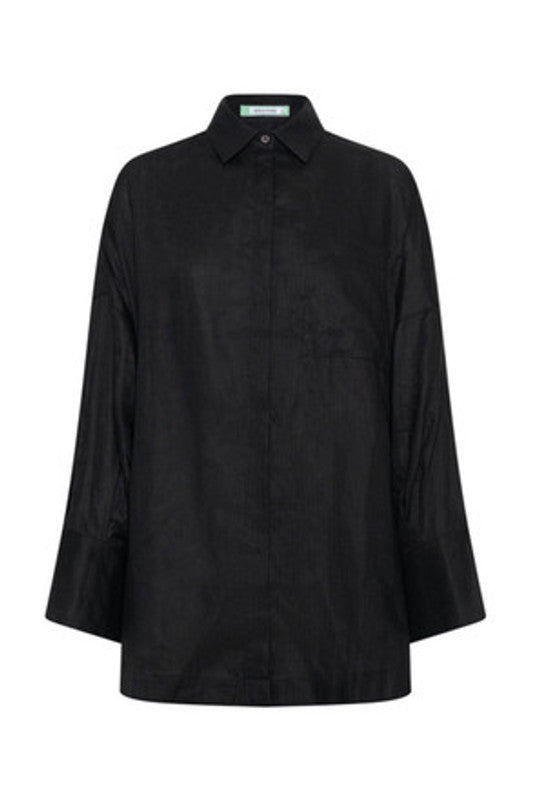 Bohemian Traders - Oversized Long Sleeve Shirt - Black