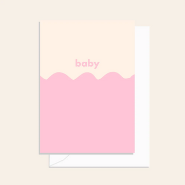 Elm Paper - Wavy Baby Pink - Card