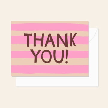 Elm Paper - Beach Club Thank You Stripe Card