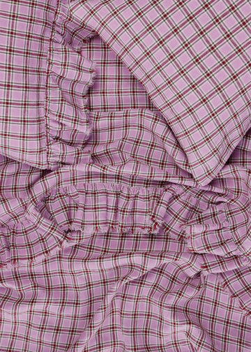 Society of Wanderers - Marmelatta Check Flat Sheet - Queen