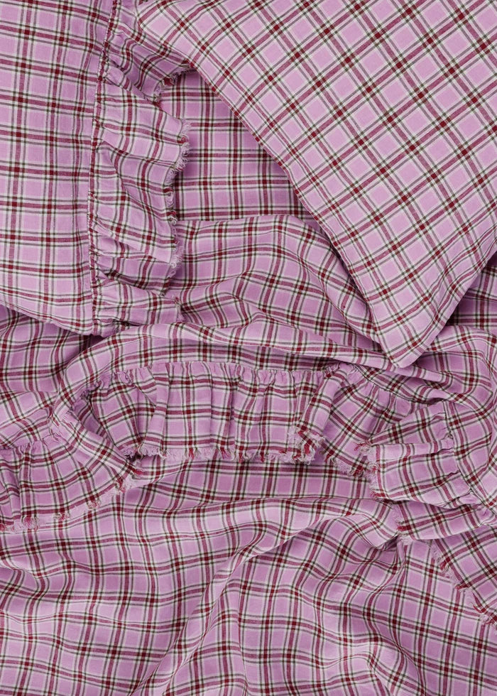Society of Wanderers - Marmelatta Check Flat Sheet - Queen