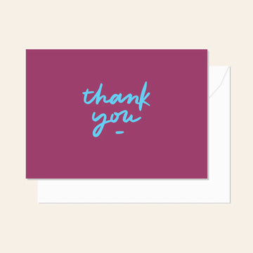 Elm Paper - Thank You Script Burgundy